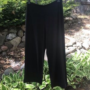 JJill wide leg cropped black palazzo pants -Med